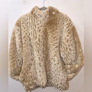 Cozy Leopard Print Teddy Jacket